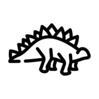 estegosaurio dinosaurio línea icono vector ilustración signo