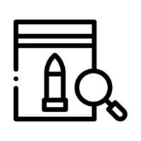 Bullet Evidence Poly Bag Icon Outline Illustration vector