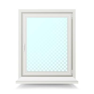Realistic Plastic White Window Vector. Isolated Illustration