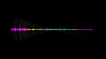 spectre audio avec graphique laser, séquences 4k video