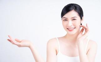 Beauty image of young Asian woman with beautiful skin photo