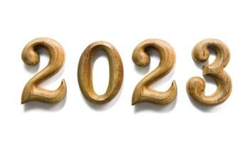 numérico de madera 2023 foto