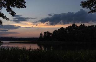 Biale lake in Augustow. Poland photo