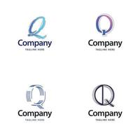 Letter Q Big Logo Pack Design Creative Modern logos design for your business vector