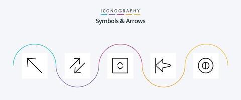 Symbols and Arrows Line 5 Icon Pack Including . square. symbols. ancient vector
