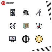 9 Creative Icons Modern Signs and Symbols of number telephone keys shopping market Editable Vector Design Elements