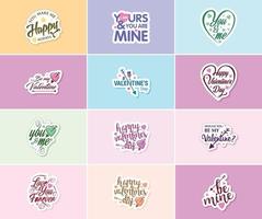 Valentine's Day Graphics Stickers to Share Your Love and Affection vector