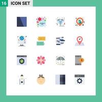 16 Creative Icons Modern Signs and Symbols of browser location women business premium Editable Pack of Creative Vector Design Elements