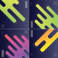 Pack of 4 Abstract Backgrounds in Color Vector Illustrations