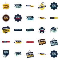 Open now collection 25 different designs for different needs vector