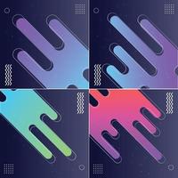 Abstract Geometric Gradient Designs with Minimalistic Fluid Shapes vector