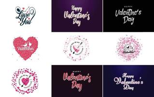 Love word art design with a heart-shaped background and a sparkling effect vector