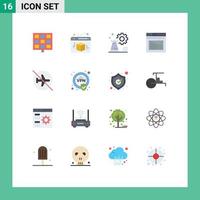 Universal Icon Symbols Group of 16 Modern Flat Colors of disabled text chess website page Editable Pack of Creative Vector Design Elements