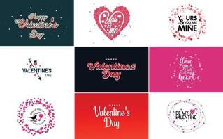 Be My Valentine lettering with a heart design. suitable for use in Valentine's Day cards and invitations vector