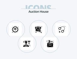Auction Glyph Icon Pack 5 Icon Design. criminal. law. law. file. case vector