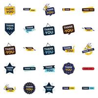25 Fresh Vector Icons for a modern and fresh thank you message