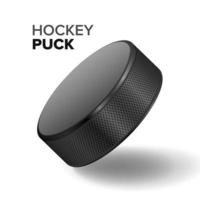 Hockey Ice Puck Vector Illustration.