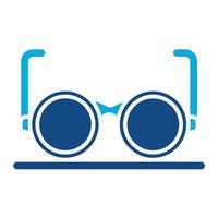 Glasses Glyph Two Color Icon vector