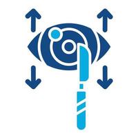 Eye Surgery Glyph Two Color Icon vector