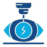 Laser Vision Correction Glyph Two Color Icon vector