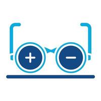 Glasses Prescription Glyph Two Color Icon vector