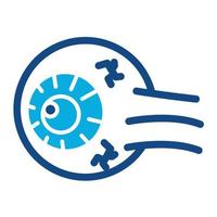 Optic Nerve Glyph Two Color Icon vector