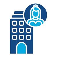 Modeling Agency Glyph Two Color Icon vector