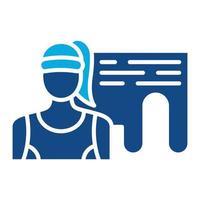 Aquathlon Glyph Two Color Icon vector