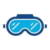 Goggles Glyph Two Color Icon vector