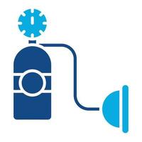 Oxygen Tank Glyph Two Color Icon vector