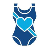 Swimsuit Glyph Two Color Icon vector