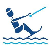 Wakeboarding Glyph Two Color Icon vector