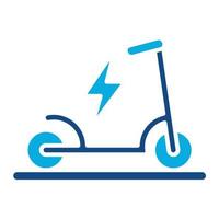 Alternative Transportation Glyph Two Color Icon vector