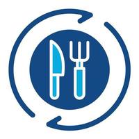 Reusable Silverware Glyph Two Color Icon vector