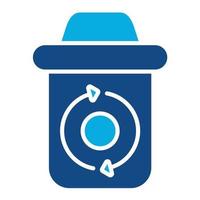 Recycling Glyph Two Color Icon vector