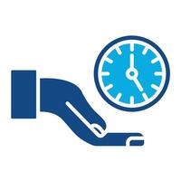 Time Saving Glyph Two Color Icon vector