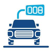 Sale Number Glyph Two Color Icon vector