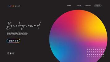 Background abstract circle multicolor with interface interface design vector