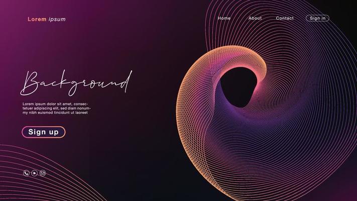 Background abstract sweet purple with light spiral line