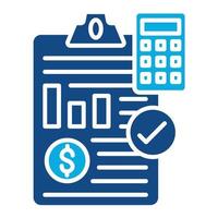 Accounting Standards Glyph Two Color Icon vector