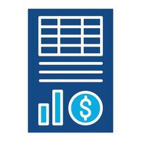 Balance Sheet Glyph Two Color Icon vector