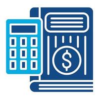 Financial Accounting Glyph Two Color Icon vector