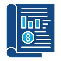 Income Statement Glyph Two Color Icon vector