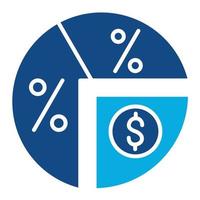 Gross Margin Glyph Two Color Icon vector