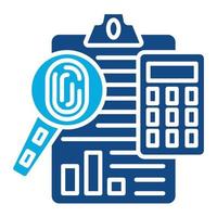 Forensic Accounting Glyph Two Color Icon vector
