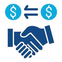Transaction Glyph Two Color Icon vector