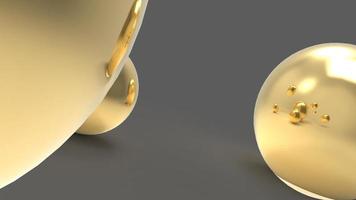fondo de perlas doradas de lujo, render 3d de fondo de perlas foto