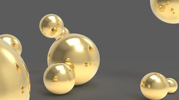 luxury golden beads background, pearls background 3D render photo