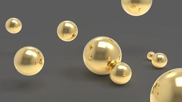 luxury golden beads background, pearls background 3D render photo