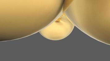 luxury golden beads background, pearls background 3D render photo